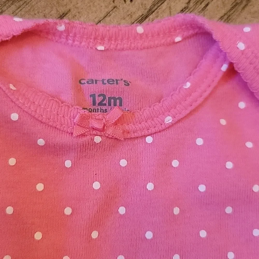 12 month girls Carters long sleeve onsie and pants